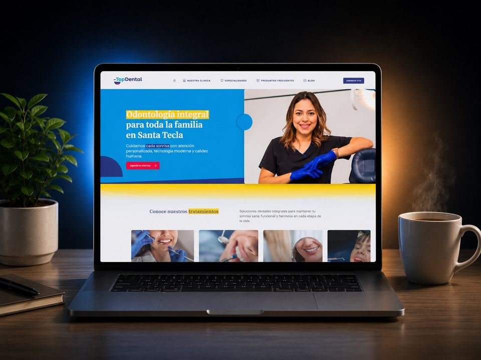 Web de Top Dental Santa Tecla